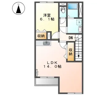 ヴァンベール 臼杵【2階】の間取り