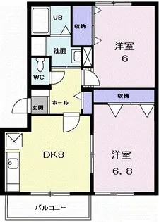ハイツムラタ【2階】の間取り