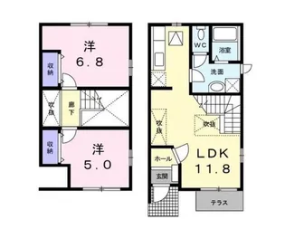 エスペランサ B【1階】の間取り