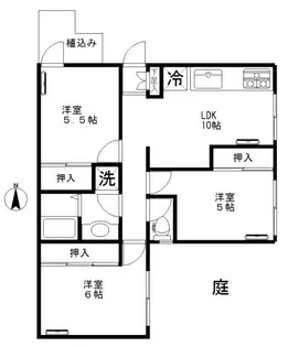 三和ハウス【1階】の間取り