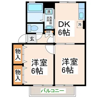 ウィルモア輝【1階】の間取り