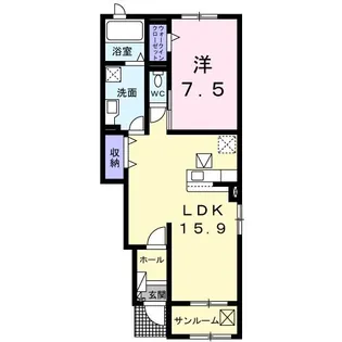 グラン イリーデ【1階】の間取り
