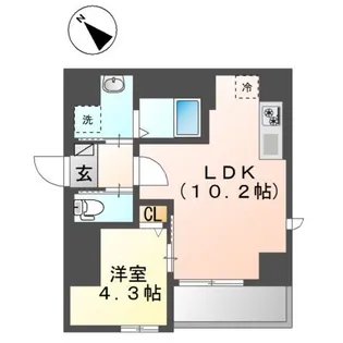 HGD佃 -エッチジーディーツクダ-【3階】の間取り