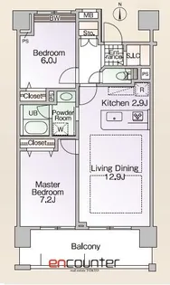 ロイヤルパークス新田【2階】の間取り