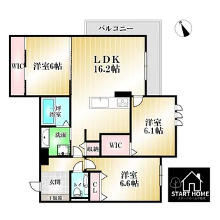 イリスコート【1階】の間取り