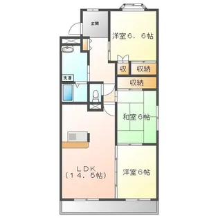 ローズガーデンIII【1階】の間取り