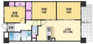 太平パシフィック南花田【1階】の間取り