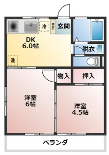コーポ東原【1階】の間取り