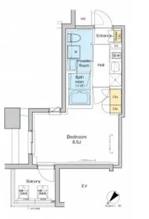 プラウドフラット月島アベニュー【5階】の間取り