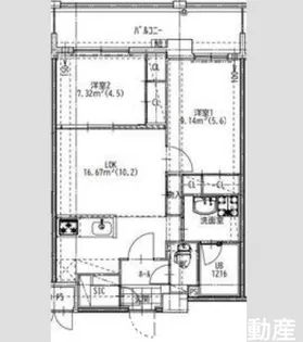 Quintet Minami Fukuoka【6階】の間取り