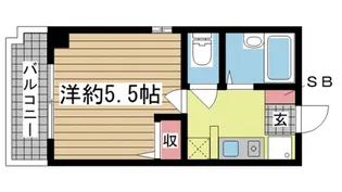 サンハウス御影本町【3階】の間取り