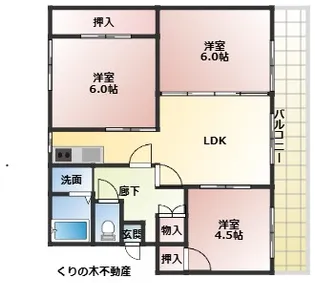 ヴィラナリー今治2号棟【2階】の間取り