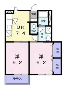 リヴィエールC【1階】の間取り