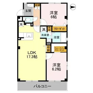 ヒルズアヴェニュー西明石【1階】の間取り