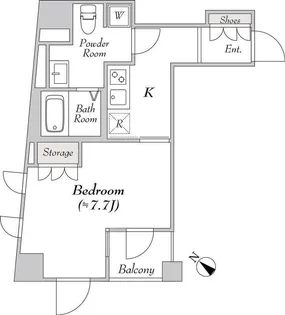 ミリアレジデンス日本橋人形町II【4階】の間取り