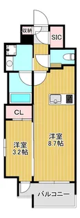 リビオレゾン靭公園【13階】の間取り