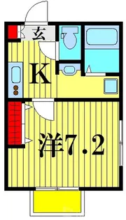 キャメル松戸5 A棟【2階】の間取り