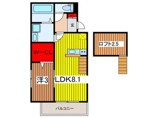 ユーフォリア宮原【3階】の間取り