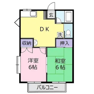 ドミシルサカエA【1階】の間取り