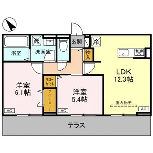 TORISIAS花垣【1階】の間取り