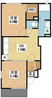 エアリーヒルA【1階】の間取り