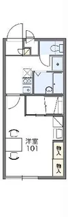 レオパレスガーネット【2階】の間取り