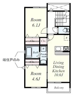 プレミアム県庁前(A棟)【3階】の間取り