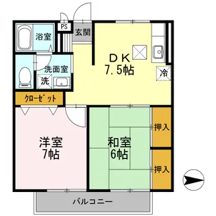 ラフィネ・中村【2階】の間取り