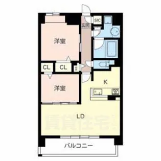 グレイスガーデン三国ヶ丘【7階】の間取り