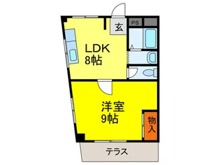 西町コーポ【1階】の間取り