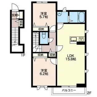 Casa Viento【2階】の間取り