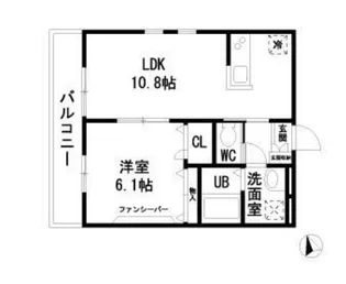 クリスタルマンション南蒲田【2階】の間取り