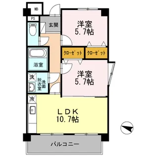 エルセレッソ【2階】の間取り