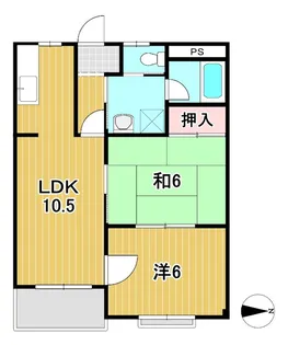 祥栄パルコB【1階】の間取り