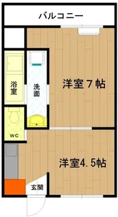 ヴィラナリー小俣 2号棟【4階】の間取り