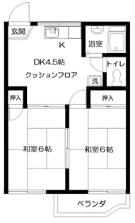 ハイツ向陽【2階】の間取り
