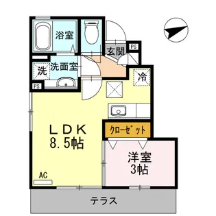 グレイス八千代【1階】の間取り