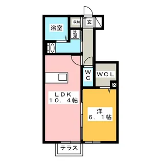 レセンテさくら【1階】の間取り
