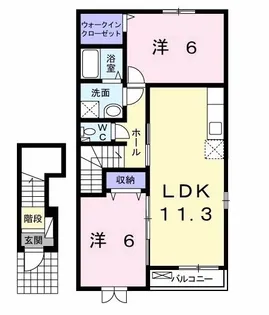 カーサ フェリス【2階】の間取り