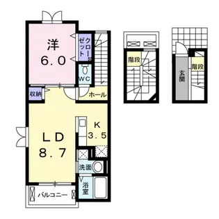 アミーコ カーサ【3階】の間取り