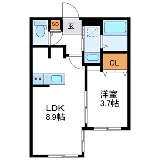 COLORE N17W5 コローレ【2階】の間取り