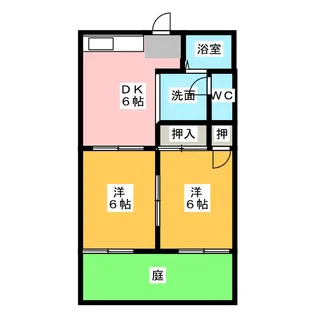 フレグランス高島【1階】の間取り