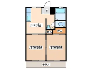 スカイコ-ポ湘南【1階】の間取り