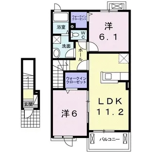ノ-ル・ボワ II【2階】の間取り