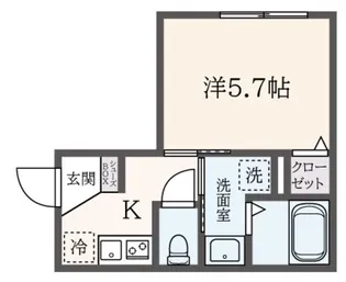 フルーヴテラス【1階】の間取り