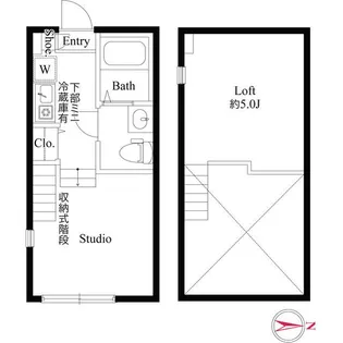 ハーモニーテラス千住緑町【1階】の間取り