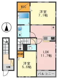 フローレンスレジデンス【2階】の間取り