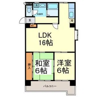 サンパーク大鐘II【3階】の間取り