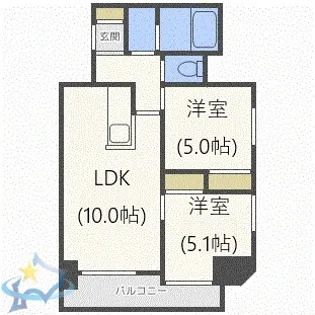 メゾン ド 北円山【9階】の間取り
