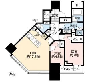 パークコート渋谷ザタワー【7階】の間取り